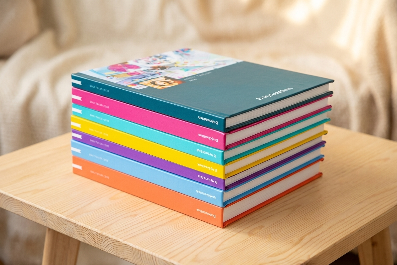 Personalize your photo book cover — choose your favorite color